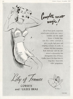 Lily of France (Lingerie) 1945 Pantie Girdle, Brassiere
