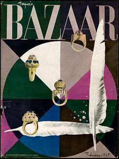 Cartier 1947 Fine Rings, Harper's Bazaar Cover
