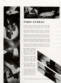 Paris Extras 1945 Suzanne Belperron (Ring, Butterflies), Hermès (Bracelet), Line Vautrin (Slippers), Jacques Fath