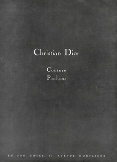 Christian Dior (Couture, Parfums) 1948 En Son Hotel, 30, Avenue Montaigne