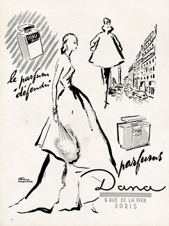 Dana (Perfumes) 1948 Emir, Tabu, Facon Marrec, Rue de la Paix