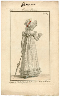Le Journal des Dames et des Modes 1818 Costume Parisien N°1746