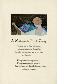 A Mademoiselle P.... de Courcy, 1920 - Brunelleschi La Guirlande, Text by Jean Hermanovits, 4 pages