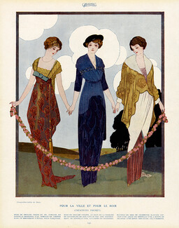 Premet 1913 Evening Coat, Evening Gown, André Edouard Marty