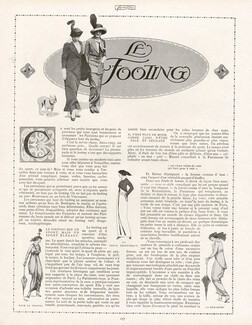 Le Footing, 1913 - Sport Elegant, French Bulldog