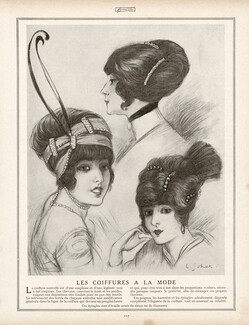 Sohek 1913 Les Coiffures à la Mode, Hairstyle, Combs