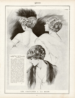 Les Coiffures à la Mode 1913 Hairstyle, Combs