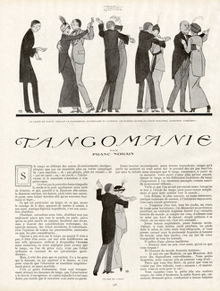 Tangomanie, 1913 - Tango dancers, Bernard Boutet de Monvel & André Pécoud, Text by Franc-Nohain, 3 pages