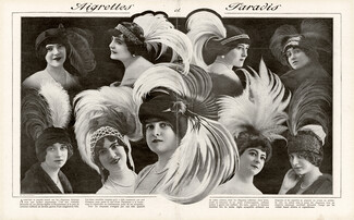 Aigrettes et Paradis 1913 Feathers, Photo Félix & Reutlinger