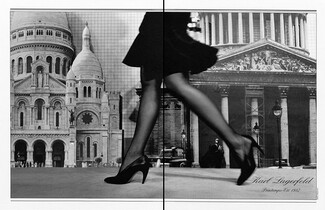 Karl Lagerfeld 1987 Parisienne, Montmartre Sacré-Coeur, Panthéon