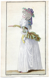Magasin des Modes Nouvelles 1787 cahier n°26, plate n°1, Defraine, 18th Century Dress