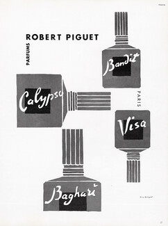 Robert Piguet (Perfumes) 1961 Bandit, Visa, Baghari, Calypso, Guy Georget