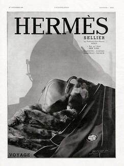 Hermès 1930 Voyage, Fur Blanket, Train