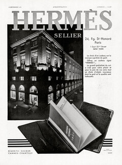 Hermès (Organizers) 1930 Shop Store, Address 24 Faubourg St Honoré, Paris