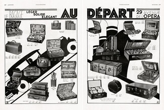 Au Départ (Luggage) 1930 Toiletrie Bag, Suitcase, Handbag