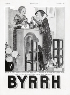 Byrrh 1935 Cocktail, Bar, Scottish Terrier, Léonnec