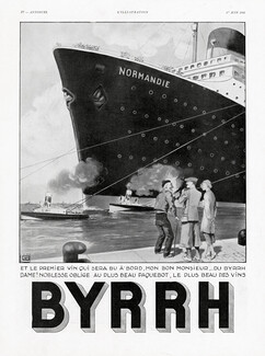 Byrrh 1935 Boat Le Normandie Transatlantic Georges Léonnec