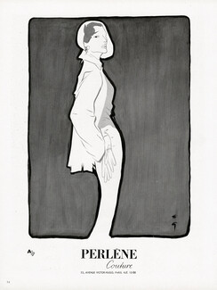 Perlène (Couture) 1949 René Gruau, Jacket