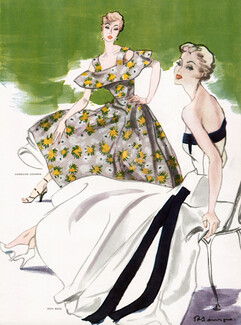 Nina Ricci & Germaine Lecomte 1953 Evening Gown, Pierre Mourgue