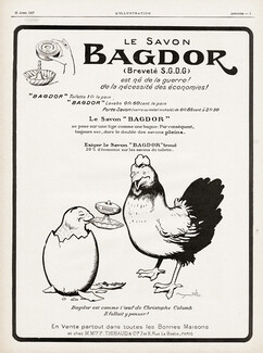 Bagdor (Savon) 1917 Poule et Oeuf, Benjamin Rabier