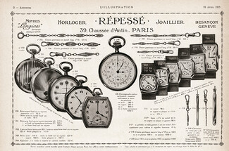 Longines, Répessé 1923 Chronometre, Chronographe, Chaine Gentleman