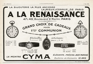 A La Renaissance 1924 Cyma