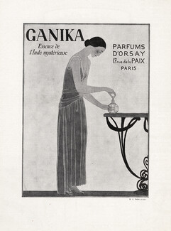 D'Orsay (Perfumes) 1923 Ganika, A-E. Marty, Art Deco