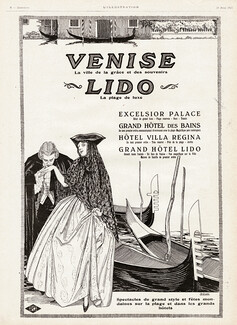 Hôtel Lido Venise 1925 D. Gobbi, Carnival Costume, Venice