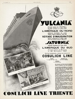 Cosulich Line Trieste (Ship Company) 1927 Vulcania, Ocean Liner