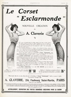 Claverie (Corsetmaker) 1912 Esclarmonde, Corset