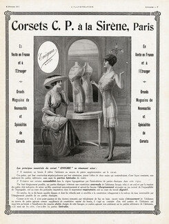 C.P. à la Sirène (Corsetmaker) 1913 Corset Enigme, Ch. Laurent