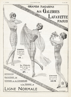 Galeries Lafayette 1914 Corsets C.P. à La Sirène, Ch. Laurent