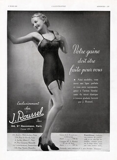 J.Roussel (Girdles) 1939 Corselette, Garters