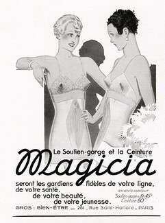 Magicia (Lingerie) 1935 Girdle Bra, René Vincent