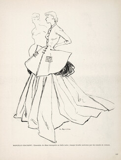 Marcelle Chaumont 1948 Evening Dress