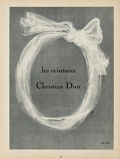 Christian Dior (Fashion Goods) 1961 Les Ceintures, René Gruau (S)