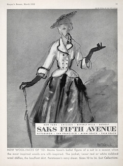 Monte-Sano 1952 Lesur, René Bouché, Saks Fifth Avenue