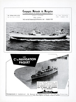 Compagnie de Navigation Paquet 1957 Ocean Liner