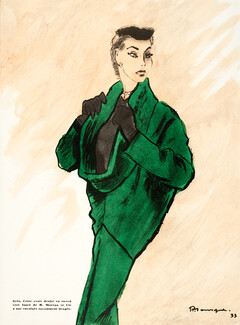Grès 1953 Pierre Mourgue, Fashion Illustration