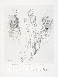 Chaumont Pierre Balmain Vera Borea 1946 Fashion Sport Bernard Blossac