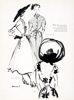 Madeleine de Rauch, Charles Montaigne, Hermès 1949 Summer dress