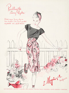 I. Magnin & Co. 1944 Bodegard, Fashion Illustration