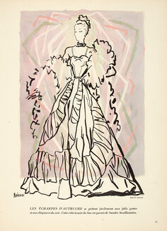 Maggy Rouff 1947 Echarpes d'autruche, Evening Dress, Reinoso
