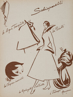 Schiaparelli 1949 Fashion Illustration