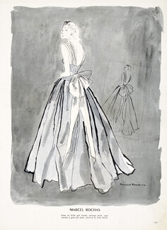 Bernard Blossac 1947 Marcel Rochas, Evening Gown