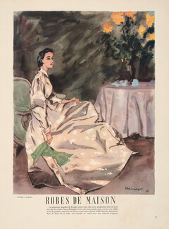 Pierre Balmain 1945 Princesse Amédée de Broglie (Portrait) "robes de Maison" Pierre Mourgue