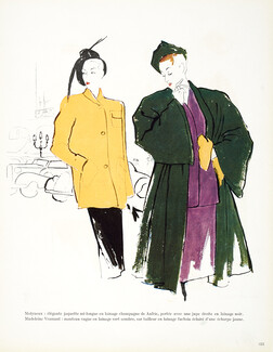 Bernard Blossac 1946 Molyneux & Madeleine Vramant, Winter Coats, Anfrie (Fabric)