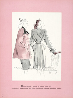 Dupouy-Magnin, Jean Farell 1946 Jeb, Jaquette en velours, Robe-manteau kimono