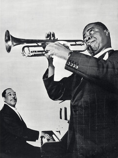 Duke Ellington, Louis Armstrong 1955 Photo Irving Penn