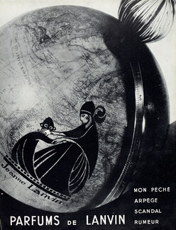 Lanvin (Perfumes) 1937 Mon Péché, Arpège, Scandal, Rumeur, Paul Iribe, J. Lemare